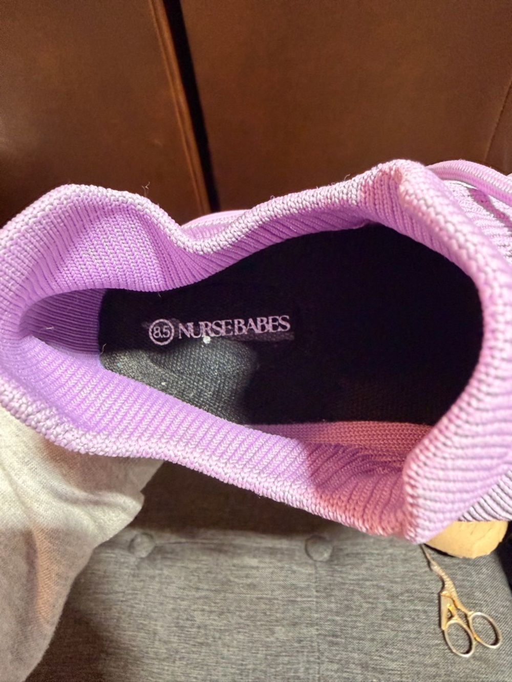 Women's Lavender Athletic Sneakers - Picture 7 of 8